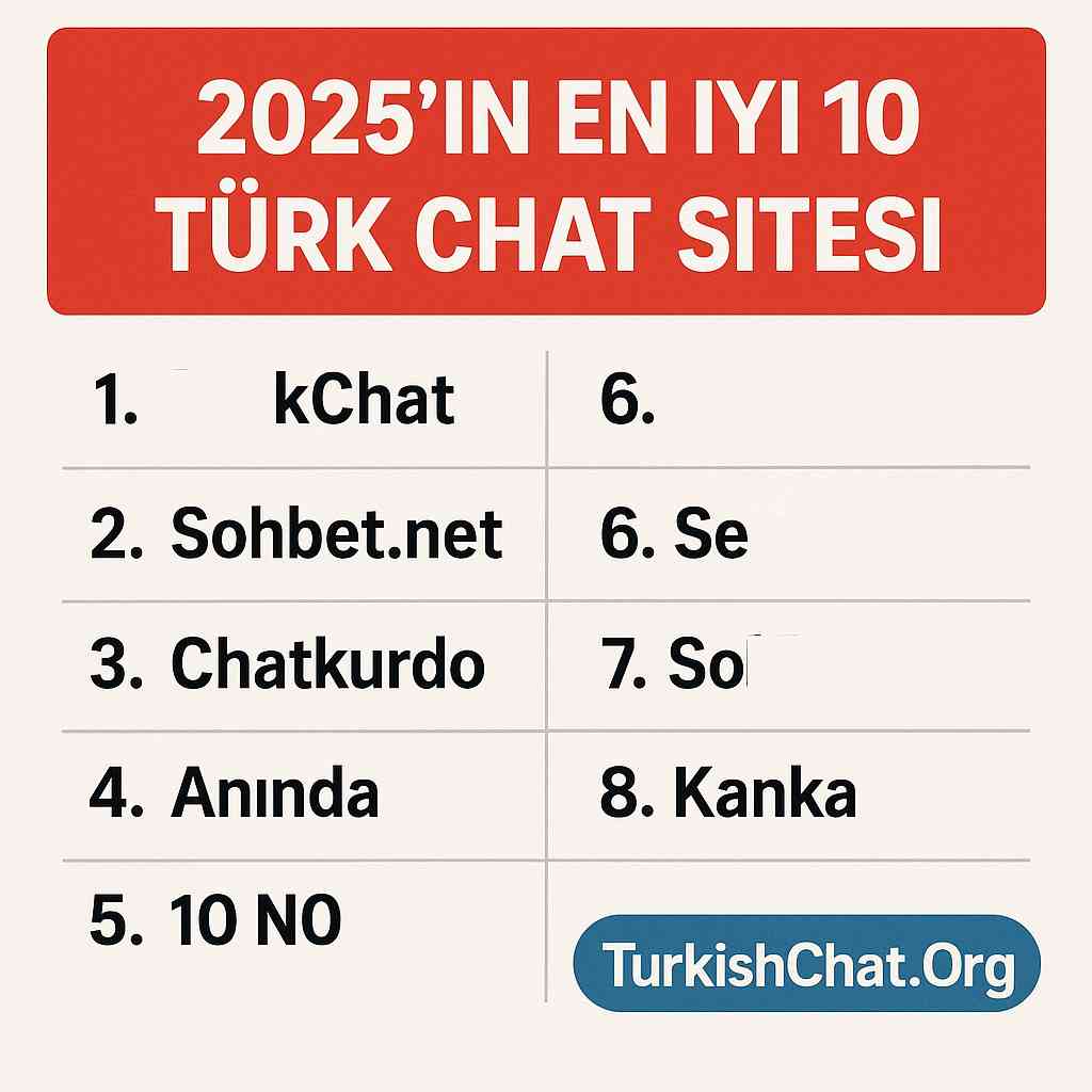 En İyi Turk Chat Sitesi | Ücretsiz ve Kaydol